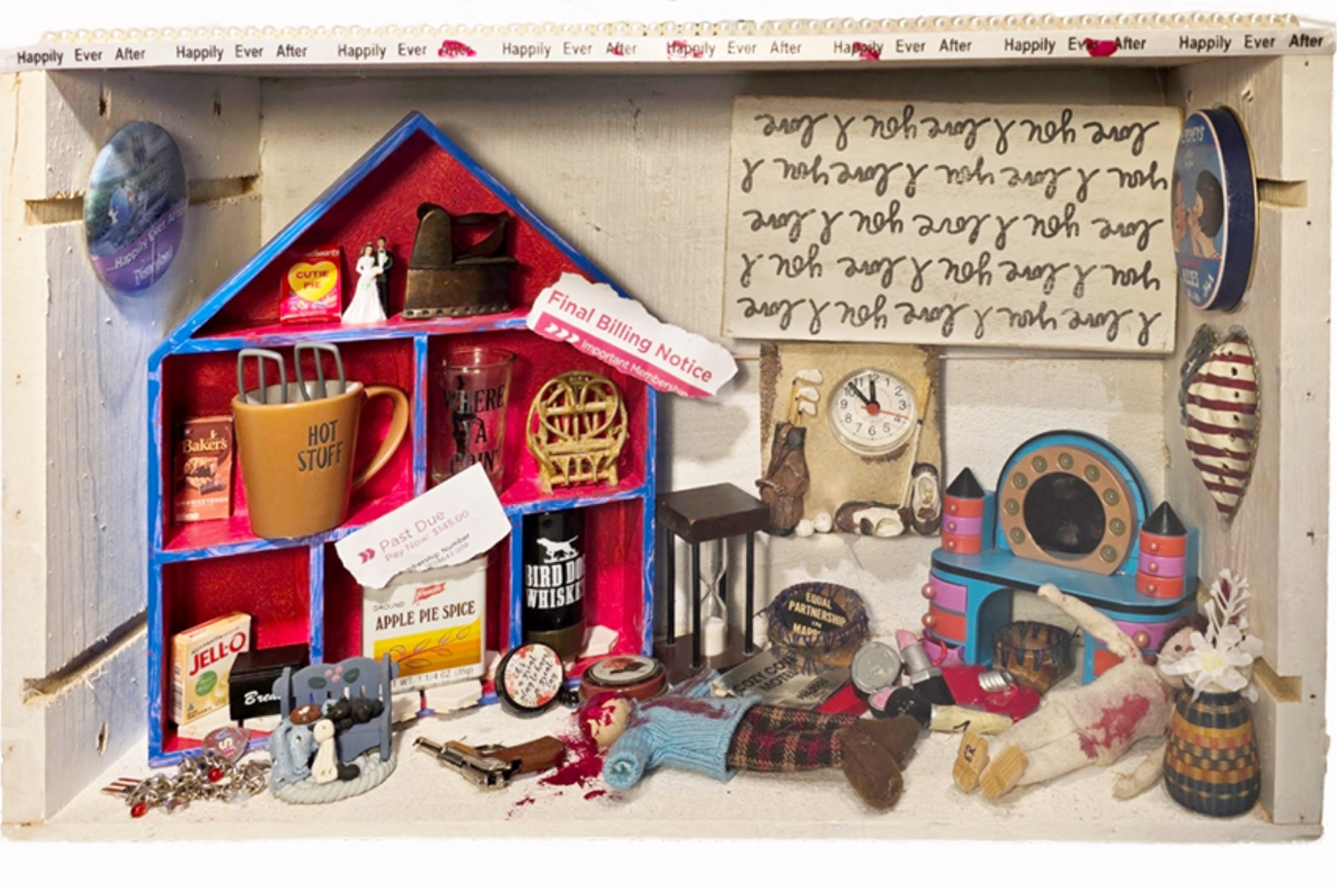Domestic Violence mixed-media collage by Nancy Hill