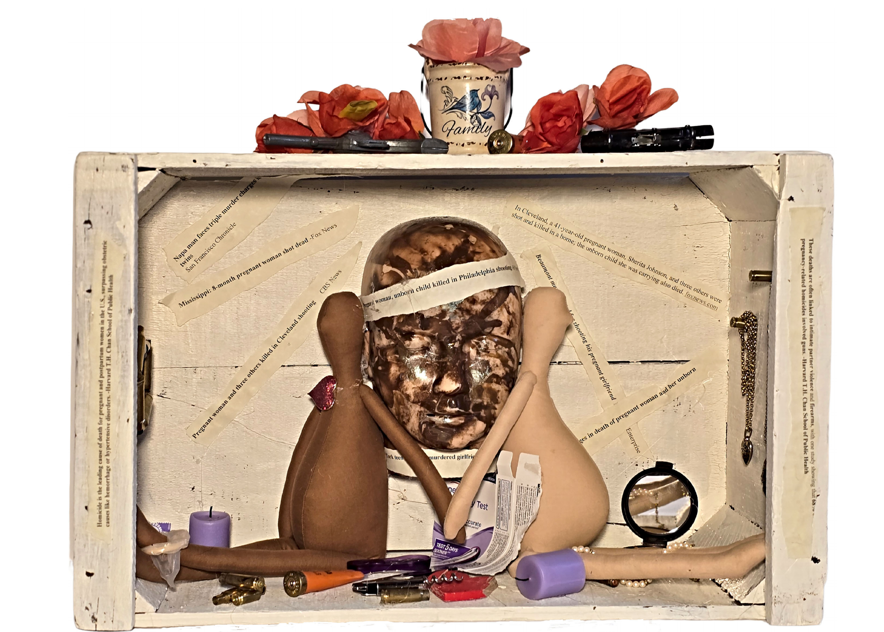 Pregnancy mixed-media collage by Nancy Hill